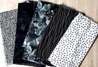 Black And White 17 Fabric Fat Quarters Or Larger 2 Pounds Quilts Crafts Bundle