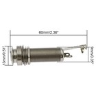 Hordion 2pcs 1 4  Stereo Mono End Pin Output Jack Socket Silver