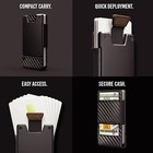 Mens Wallet Slim Metal Card Holder Cash Strap Minimalist Pull Tab Wallet For Men