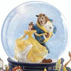Disney Beauty And The Beast Musical Glitter Globe With Rotating Characters