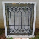 Antique Stained Glass Window  39  W 46 5  Architectural Salvage