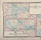 1875 Ohio County Map  Fulton - Defiance - Henry - Original Large H h  Hardesty