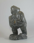 Vintage Hand Carved Soapstone Figure 7 5  Inuit Alaskan Native Signed Eskimo