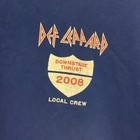 Def Leppard Downstage Thrust 2008 Local Crew T Shirt Xl