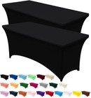 Utopia Kitchen Spandex Tablecloth 10 Pack  6ft  Red  Tight  Fitted  Washable   
