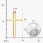 14k Gold Cross Necklace For Men Large Gold Cross Pendant Figaro Chain For Men   