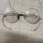 Pair Of Antique Round Wire-rimmed Spectacles Early 20th Century