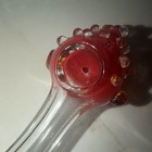 5    Strawberry Red Glass Tobacco Pipe Deep Bowl Free Shipping Handmade    