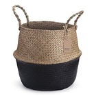  Seagrass Belly Basket With Handles Natural Woven Planter Baskets For Indoor 