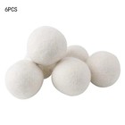 6 Wool Dryer Balls Xl Organic New Zealand Wool Natural Laundry Fabric Softener