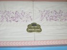 New Vtg Lavender Embroidered Pillow Cases Pr Artlin Fifth Ave 100  Cotton White