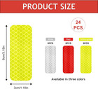 24 Pcs Reflective Tape Self Adhesive Safety Warning Reflectors For Clothes Backp