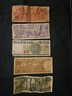 Mexico 1 - 2000 Pesos   Peso  Lot Of 5  World Paper Money Banknotes Currency