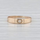 Antique Imitation Pearl Baby Ring 8k Yellow Gold Small Size Band