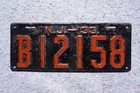 1933 New Jersey License Plate