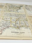 1890 Bartholomew Atlas Map Lot Of 6 Usa Railway   Regions Plates 56-61