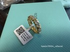 Schlumbergertlfaany c0diamond 18kyellow Gold Vintage Sixteen Stone Band Ring Sz8