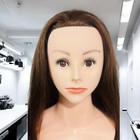 24   Training Mannequin Head With 100  Real Human Hair  Cosmetology Practice 