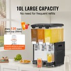 Commercial Beverage Juice Dispenser 10l X 3 Tank Cold Juice Ice Dispenser 7 8gal