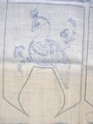   Herrschner s Linen Peacocks Stamped For Embroidery 3pc Chair Set Edge Stitched