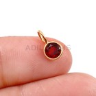 Tiny Gold Charm Solid 9k Gold Pendant Handmade Garnet Gold Charm Gift For Her