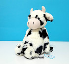 Jellycat Bashful Calf - Medium 12  - Black White Cow Farm Lovey - New With Tags