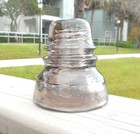 Great Medium Smokey Purple Cd 152 California Glass Insulator  t 