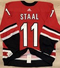 New Adidas Mic Carolina Hurricanes Team Issue Red Authentic Staal Jersey Sz 56