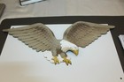 Vintage Cast Aluminum Eagle Wall Decor 23-5 8  Wide X 8-1 2  Stamped 1973
