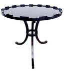 Baker Brand High End Round Wooden Guerdion Side Table Excellent Condition 