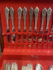 Wallace Rose Point Sterling Flatware Set-48 Pieces -  63  Troy Ounces Sterling