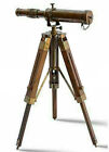 Nautical Vintage Antique Decorative Solid Brass Telescope W  Wooden Gift Tripod
