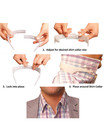Adjustable Slick Collar Shirt Support Stays Natural Look Lightweight Suit Blazer