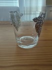 Arthur Court Designs Ice Bucket Glass Aluminum Grape Design Vintage Round Wine