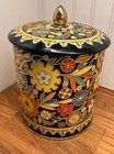 Lot Of 3 Vintage Floral Daher England Tins Canisters Lidded
