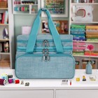 Sewing Accessories Organizer  bag Only      Double Layer Portable Teal