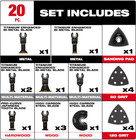 Milwaukee 20-pc Oscillating Multi-tool Blades   Model 49-10-9920