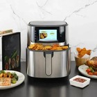 Kalorik   Vivid 7 Quart Full Color Display Air Fryer  Stainless Steel