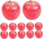 12   Lifelike Red Apples Decor Faux Fruits Home Kitchen Party Christmas Prop Us
