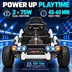 Dual 75w Motor Kids Drift Go Kart W  Remote Control Adjustable Seat Light Music