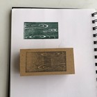 Vintage Wood   Rubber Stamp With Rain   Pond   Water Ripples Design