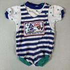 Vintage Baby Toddler Boys Clothing Lot Of Overalls Size 3-9 Months Baseball