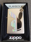 Zippo Lighter Rainbow Playboy Bunny Lines Logo 2012 New Sealed