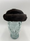 Vintage Brown Frisens Mink Fur Women s 6 5-inch Pillbox Style Hat From Sweden