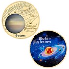 10pcs The Ten Planets Of The Solar System Commemorative Gold Coins Collection