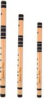 Handmade Natural Flute Indian Bamboo Bansuri Combo Of A B   A Flute Set Of 3pcs