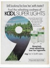 1979 General Electric Performance Television   Kool Super Lights Print Ads 