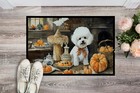 Bichon Frise Fall Kitchen Pumpkins Indoor Or Outdoor Mat 18x27 Dac1742mat