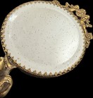 Vintage Gold Gilt Cherub Hand Mirror Vanity Hollywood Regency Ormolu Style