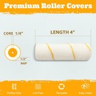 30 60 90 120pcs Mini Paint Roller Covers  Naps For Paint Roller Brush  4 In  